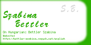 szabina bettler business card